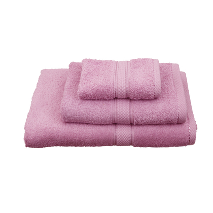 Towels Set 3pcs (30x50,50x100,70x140) Viopros Classic Pink 100% Cotton
