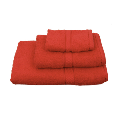 Towels Set 3pcs (30x50,50x100,70x140) Viopros Classic Red 100% Cotton