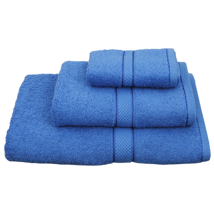 Towels Set 3pcs (30x50,50x100,70x140) Viopros Classic Blue 100% Cotton