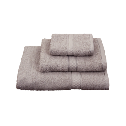 Towels Set 3pcs (30x50,50x100,70x140) Viopros Classic Dark Grey 100% Cotton