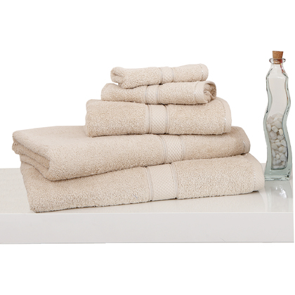 Towels Set 3pcs (30x50,50x100,70x140) Viopros Classic Beige 100% Cotton