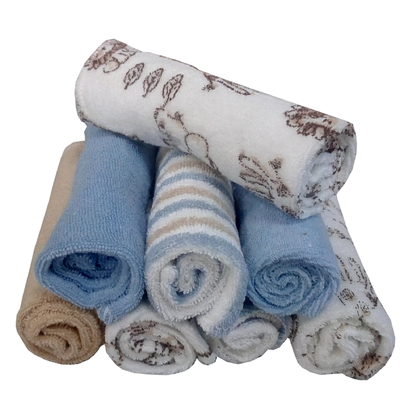 Baby's Towels Set 8pcs Jersey Frotte Velour 23x23 Viopros 192 100% Cotton