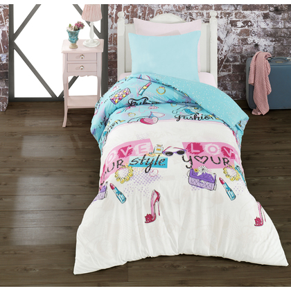 Single Bed Sheets Set 3pcs 160x260 Viopros Kimberley 100% Cotton Percale 170TC