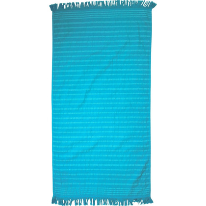 Πετσέτα Θαλάσσης-Παρεό 2 Όψεων 80x160 Anna Riska Serifos 3-Lake Blue 100% Βαμβάκι