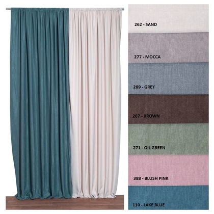 Curtain 140x270 Anna Riska Daria 271-Oil Green 100% Polyester