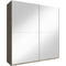 Ντουλάπα Δίφυλλη Συρόμενη με Καθρέπτη 24112-MK3s-150 Χρώμα Φυσικό δρυς 150x214x63 cm