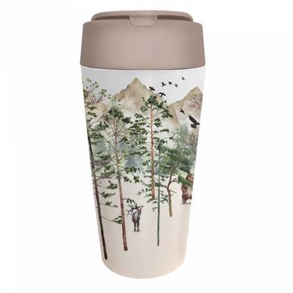 Κούπα με Καπάκι PLA 6,5x8,3x14,2cm 420ml Bioloco Plant Deluxe Cup – Forest BPD114