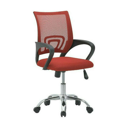 Καρέκλα Γραφείου με Μπράτσα Κόκκινη 54x53x88/98 Inart 6-50-592-0014