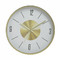 Ρολόι Τοίχου Πλαστικό Λευκό / Χρυσό 30x30x4 Inart 6-20-284-0014