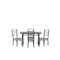 Σετ 5τμχ. Τραπεζαρία (Τραπέζι 120x69x75 + 4 Καρέκλες 39x40x90) Μέταλλο-Ξύλο Μαύρο Inart 6-50-673-0004