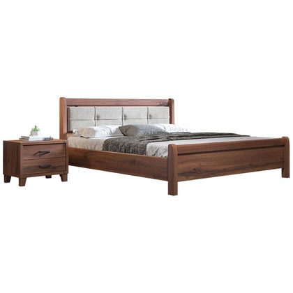 Κρεβάτι N16Δ Επενδυμένο με Ύφασμα Για Στρώμα 150x200 Καρυδί