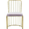 Σετ 2τμχ. Καρέκλες Μέταλλο -Βελούδο Χρυσό / Ροζ  51x48x82εκ. Inart 3-50-224-0002