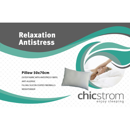 Μαξιλάρι Ύπνου Chic Strom Relaxation Antistress Μέτριο 50x70cm ( Ύλικό: Antistres Fibers )