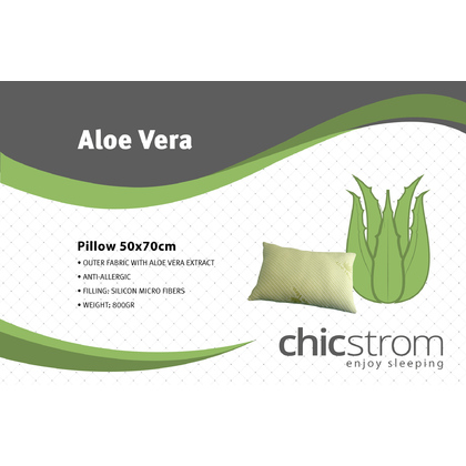 Μαξιλάρι Ύπνου Chic Strom Aloe Vera Plus Μέτριο 50x70cm MicroFiber
