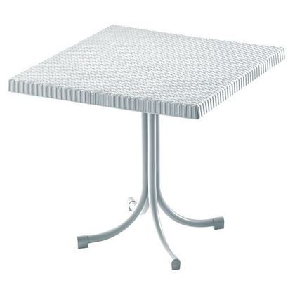 Τραπέζι Κήπου - Βεράντας Άσπρο, Επιφάνεια PP, Βάση Μέταλλο ZWW RONY Ε394,2