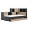 Erwan κρεβάτι μονό 120x221εκ. ( για στρώμα 90x200εκ. ) Black/Natural Chestnut με αποθηκευτικό συρτάρι
