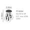 KQ 9016-5P HOOP PENDANT BLACK & BRUSHED BRASS+