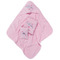Baby's Bath Set 3pcs (Bath Towel 50x90,Cape 75x75,Glove 15x21) Das Baby Smile Line Embroidery 6619 Pink