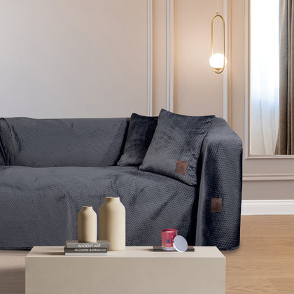ThreeSeater Sofa Throw 180x300cm Microvelvet/ Fleece Greenwich Polo Club Premium Throws Collection 2798