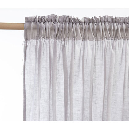 Curtain 140x270 NEF-NEF Dione Dark Grey 80% Polyester 20% Cotton