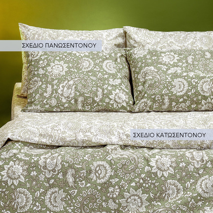 Pillow Cases Set 50x70cm Melinen Home Casual Line Lora  50% Cotton 50% Polyester 144 Κλωστές 