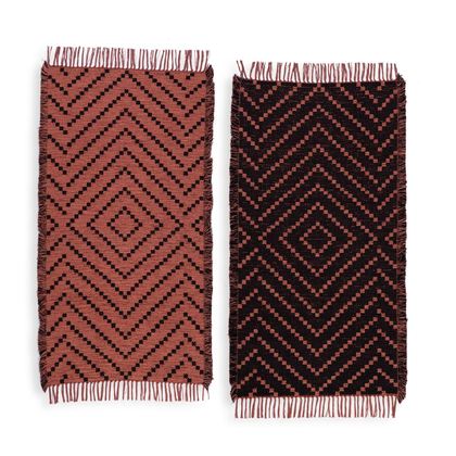 Double-Sided Carpet 70x140 NEF-NEF Margot Terra 100% Cotton