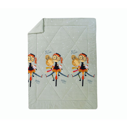 Kid's Single Blanket/Duvet 160x220 NEF-NEF Girlfriends Aqua 100% Polyester