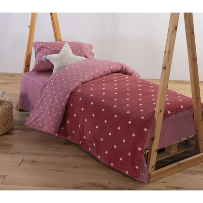 Single Fleece Blanket 160x220 NEF-NEF Precious Pink 100% Polyester