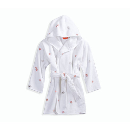 Baby's Hooded Bathrobe No2 NEF-NEF Sweetie White 100% Cotton
