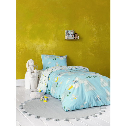 Kid's Flat Bed Sheets 3pcs. Set 170x255cm Cotton Nima Home Schluffy 30940