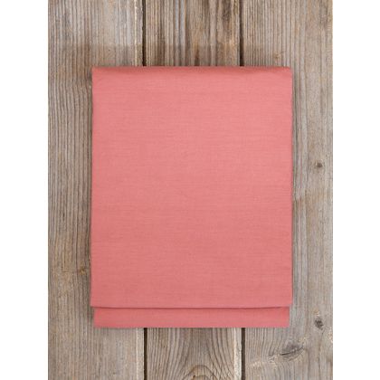  Single Size Flat Bedsheet 160x260cm Cotton Nima Home Unicolors - Warm Terracotta 30891