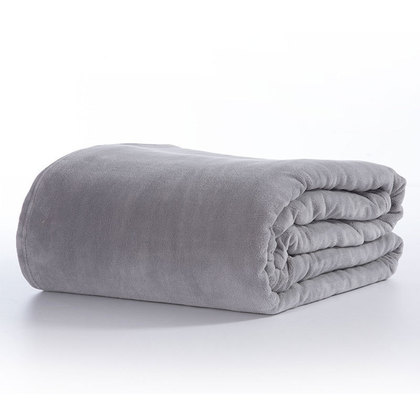 Single Fleece Blanket 160x220 NEF-NEF Cosy Light Grey 100% Polyester