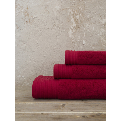 Πετσέτα Μπάνιου 90x145cm Zero Twist Βαμβάκι Nima Home Feel Fresh/ Ruby Red 30096