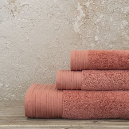 Face Towel 50x100cm  Nima Fresh - Terracotta 100% Zero Twist Cotton