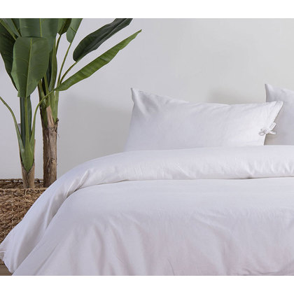 Double Bed Sheet 240x270 NEF-NEF Cotton-Linen Ecru 50% Cotton 50% Linen