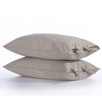 Set Of Pillowcases 2pcs 52x72 NEF-NEF Cotton-Linen Beige 50% Cotton 50% Linen