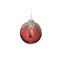 Xριστουγεννιάτικη Γυάλινη Μπάλα Σετ 6τμχ. Κόκκινο/ Λευκό Φ10cm Inart 2-70-890-0257