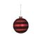 Xριστουγεννιάτικη Γυάλινη Μπάλα Σετ 6τμχ. Κόκκινο/Μαύρο Φ10cm Inart 2-70-890-0283
