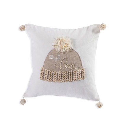 Christmas Decorative Pillow 45x45 NEF-NEF Chiara Grey 100% Cotton