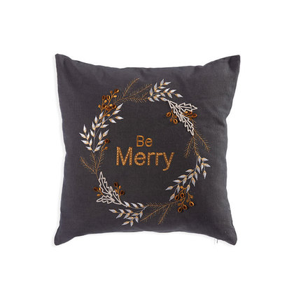 Christmas Decorative Pillow 45x45 NEF-NEF Belle Black 100% Cotton