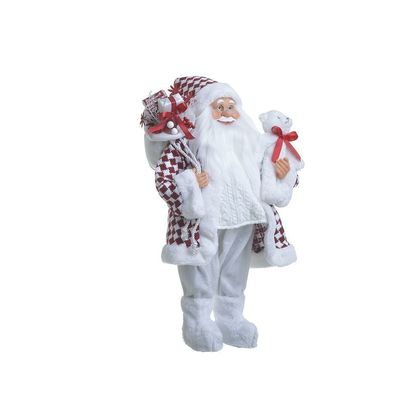Fabric Santa Claus Red/ White 36x22x60cm Inart 2-70-832-0044