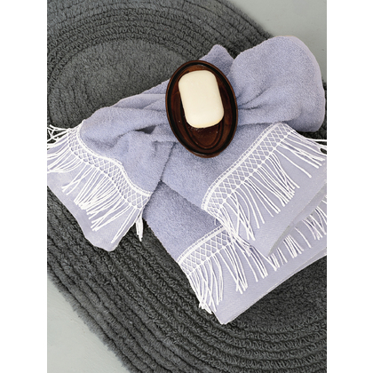 Bath Towels Set 3pcs 30x50/50x90/70x140 Palamaiki Premium Towels Collection Harper Lavender 100% Cotton