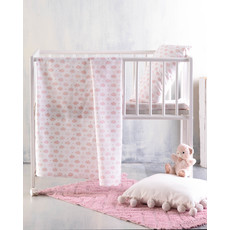 Product partial cloudy pink baby bedsheet