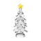 Γυάλινο Χριστουγεννιάτικο Δέντρο με Χρυσό Αστέρι Medium 10x10x20cm TNU1612