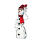 Χριστουγεννιάτικο Γυάλινο Διακοσμητικό Χιονάνθρωπος 8x5x15,5cm TNU1577