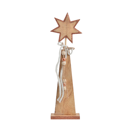 Χριστουγεννιάτικο Ξύλινο Διακοσμητικό Αστέρι 12x43cm THX35681