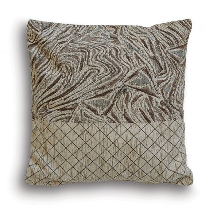 Decorative Pillow Case 40x40cm Sb Home Florenz Sofa Throws Collection Dario Beige 100% Chenille Jacquard /Μπεζ