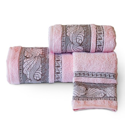 Σετ Towels70x140, 50x90, 30x50cm Sb Home Dream Collection Matteo Pink 100% Βαμβάκι 460gsm Mint 100% Βαμβάκι 460gsm