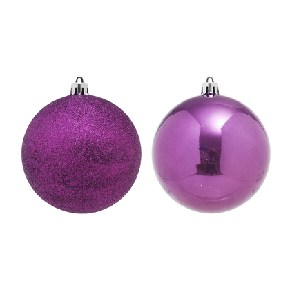 8pcs. Set of Purple Christmas Ornaments 6cm LJC07/6P
