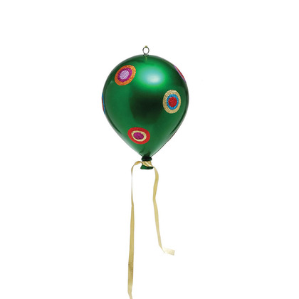 Χριστουγεννιάτικο Στολίδι Δέντρου Μπαλόνι Πράσινο Πουά 14cm ACN50/9140